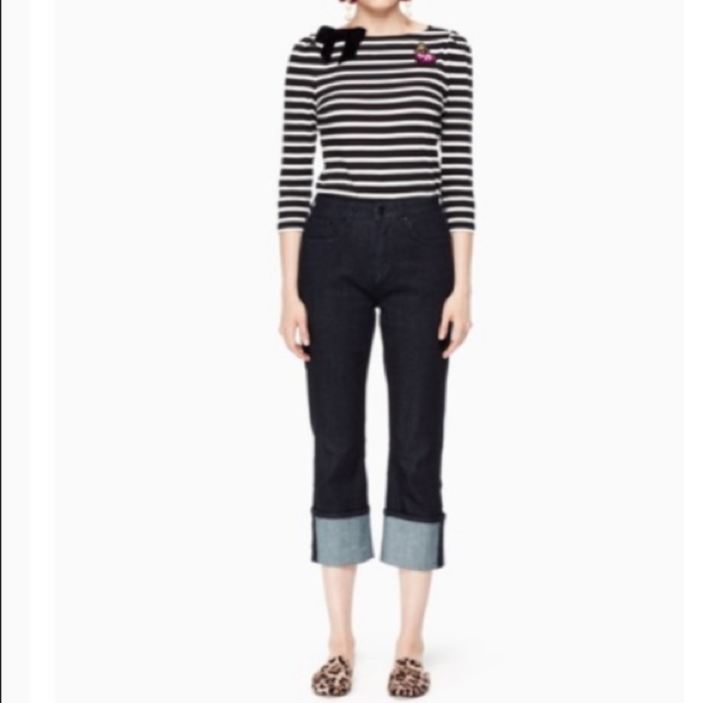 Kate Spade Broome Street Cuffed Blue Jeans Size 25